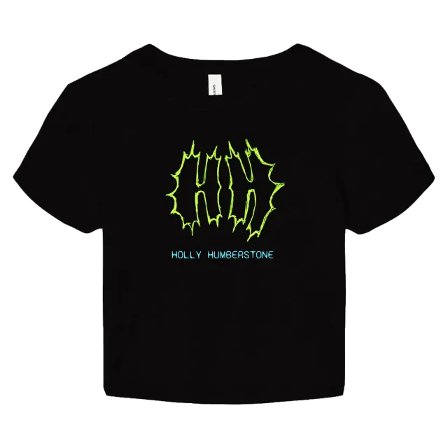Holly Humberstone Logo T-Shirt cropped nera cotone bio