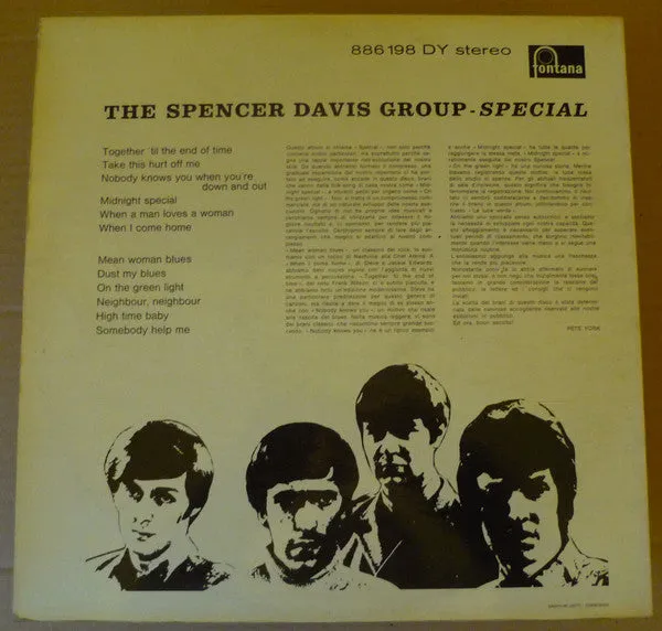 Spencer Davis Group Special vinile LP stampa italiana 1967