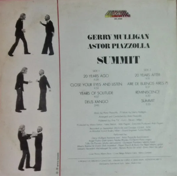 Mulligan Piazzolla Summit LP vinile tango jazz