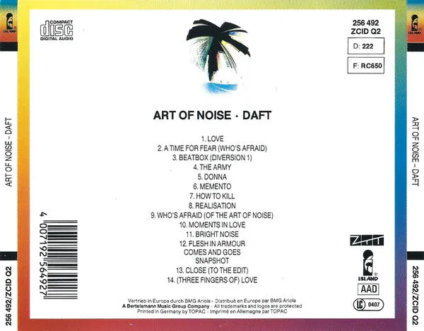 Art Of Noise Daft CD compilation usato VG synth-pop