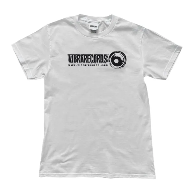 Vibrarecords 25th Anniversary maglietta bianca cotone
