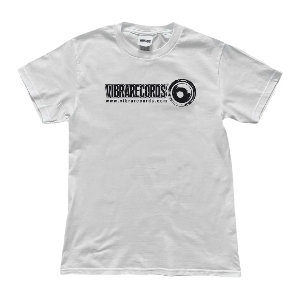 Vibrarecords 25th Anniversary maglietta bianca cotone