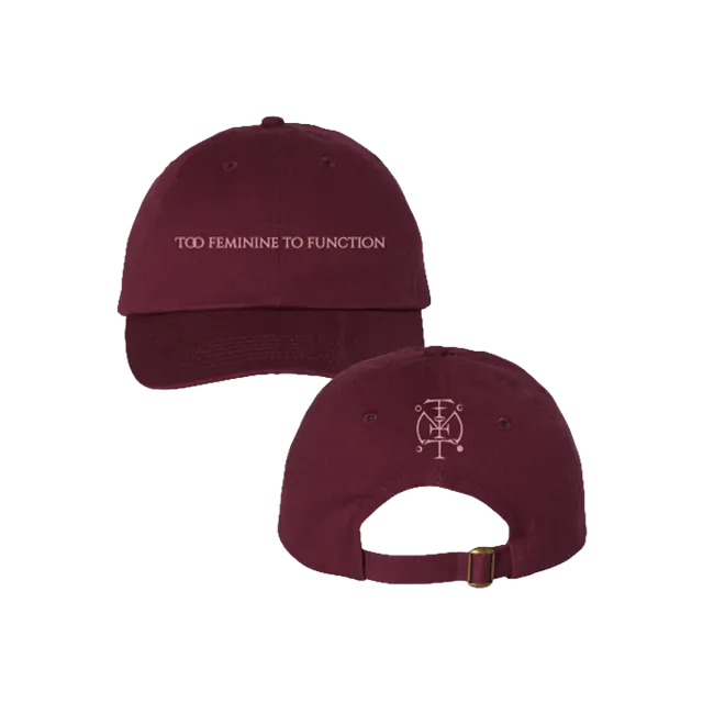 Too Feminine To Function cappellino dad hat rosso