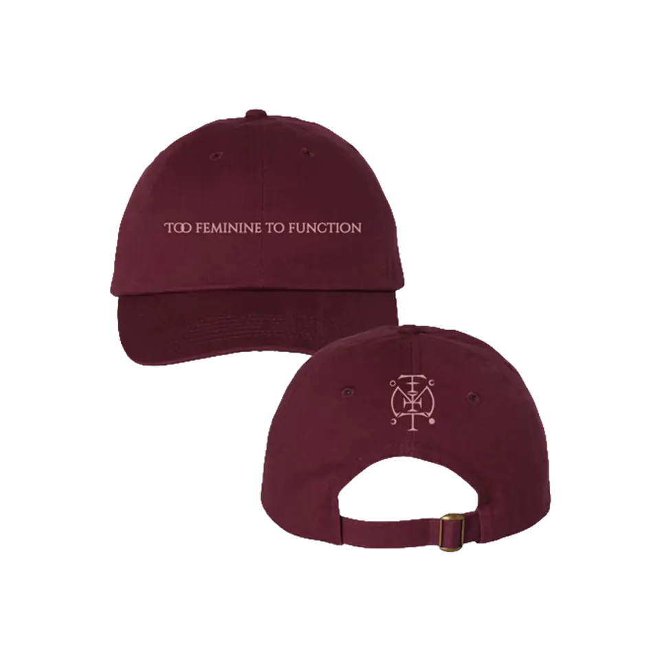 Too Feminine To Function cappellino dad hat rosso