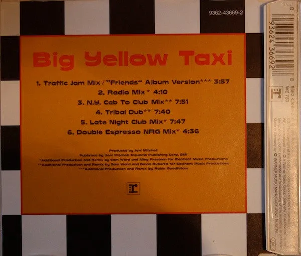 Joni Mitchell Big Yellow Taxi CD maxi 6 remix
