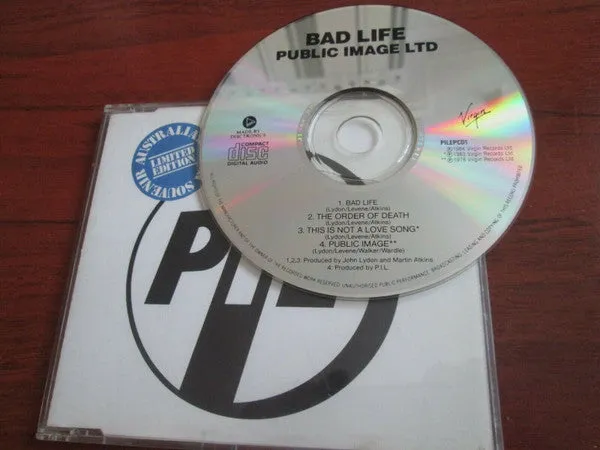 PIL Australian Tour Souvenir CD limitato synth-pop