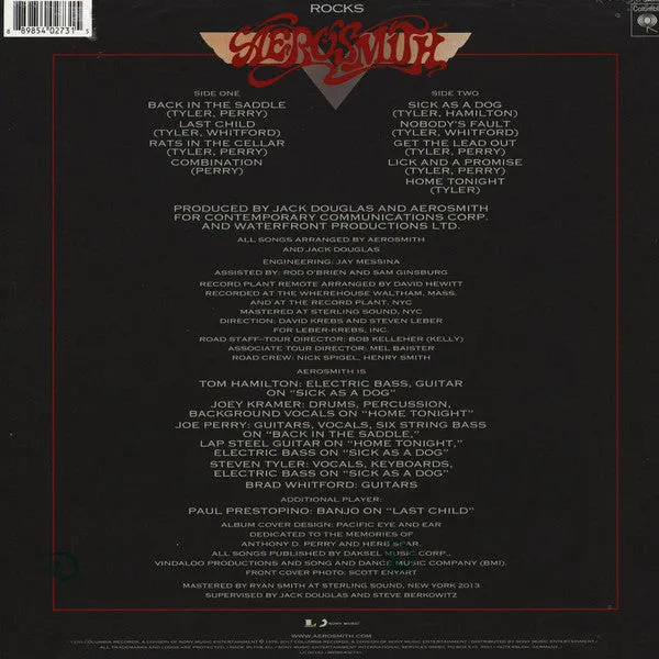 Aerosmith Rocks vinile LP 180g ristampa 2017