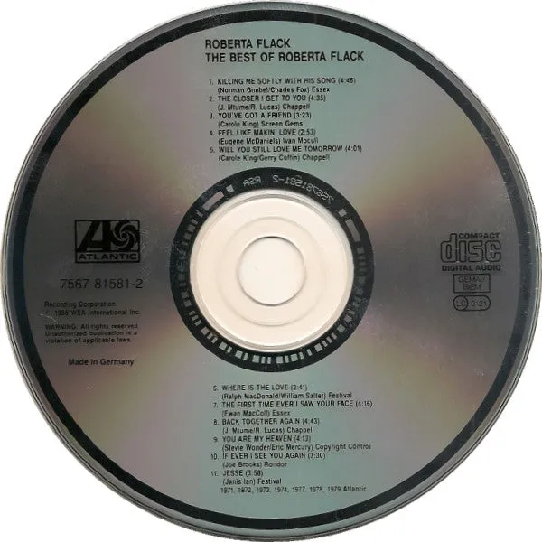 Roberta Flack Best Of Roberta Flack CD compilation soul