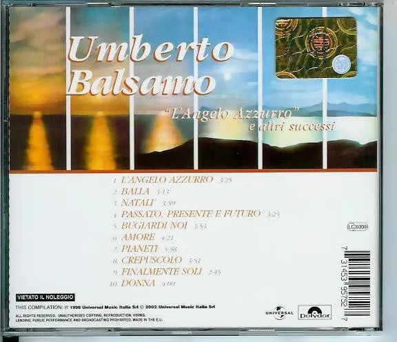 Umberto Balsamo L'Angelo Azzurro CD compilation NM