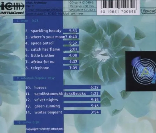 Aromabar 1 CD album downtempo INFRACom 1999