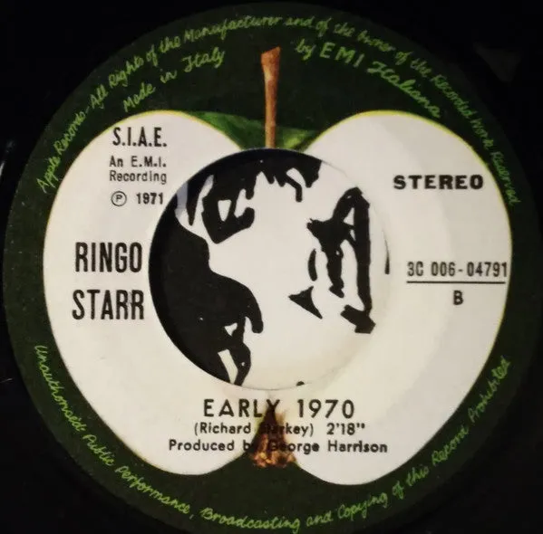 Ringo Starr It Don't Come Easy Early 1970 singolo 45 giri 7"