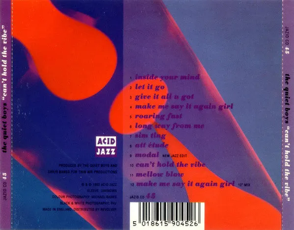 The Quiet Boys Can't Hold The Vibe CD album acid jazz