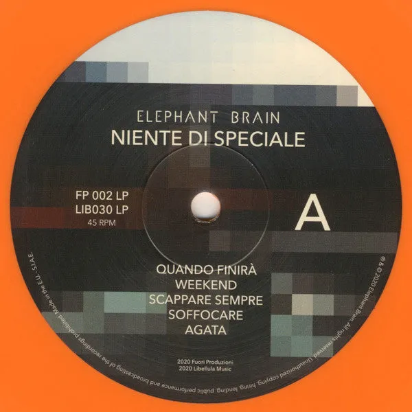 Elephant Brain Niente Di Speciale LP arancione limitato