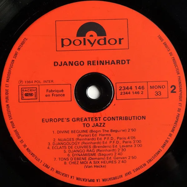 Django Reinhardt En Belgique 1942 LP mono VG+