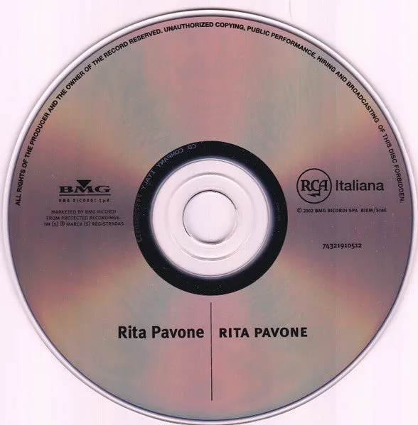 Rita Pavone CD album ristampa 2002 RCA