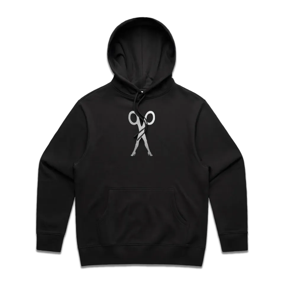 Scissor Sisters Silver Foil felpa hoodie nera logo argento