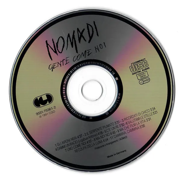 Nomadi Gente Come Noi CD album ristampa soft rock