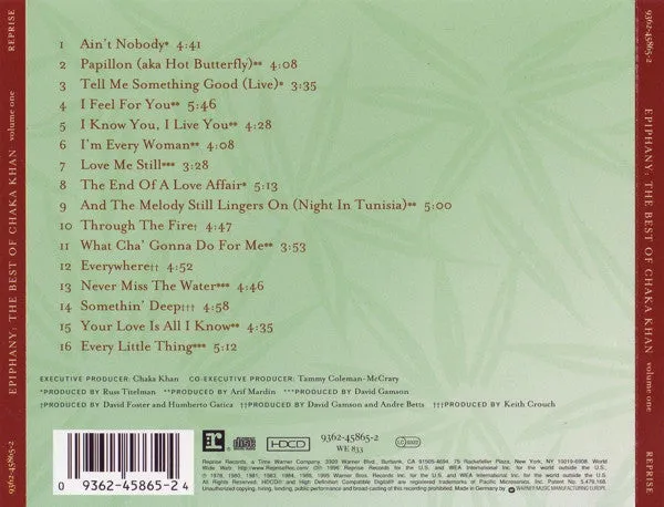 Chaka Khan Epiphany Best Of Vol.1 HDCD compilation