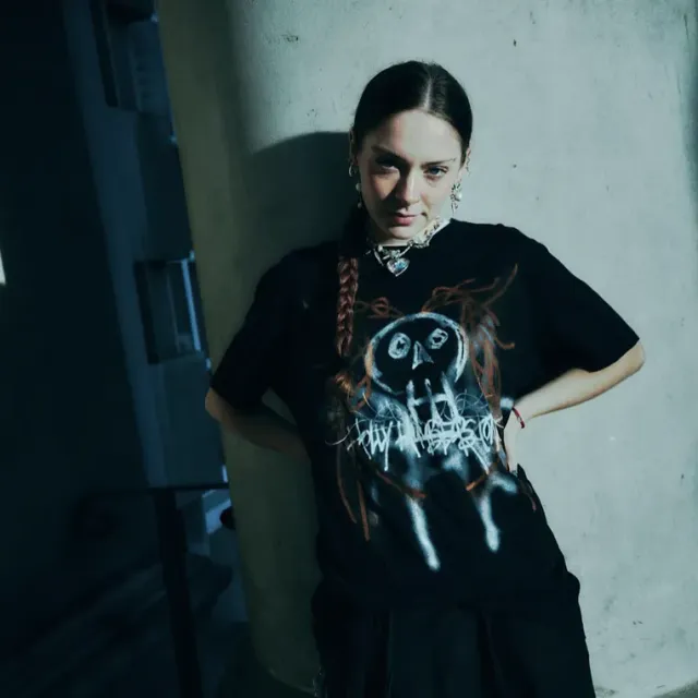 Polydor Skull t-shirt maniche corte stampa petto