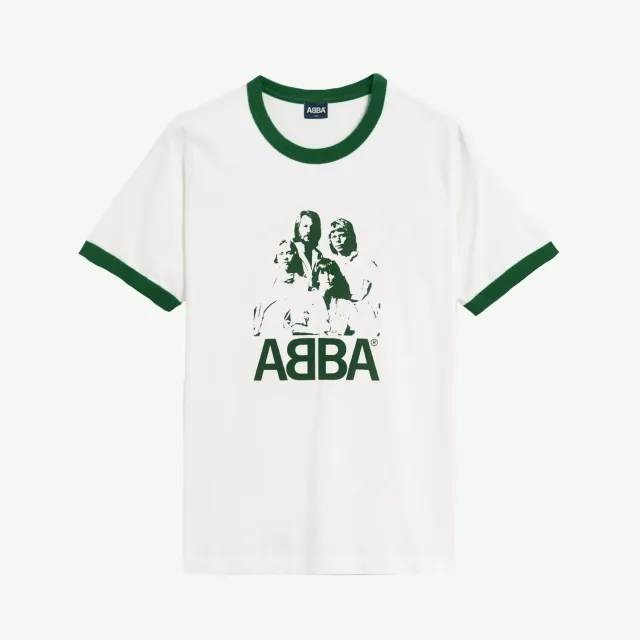ABBA Ringer maglietta off-white verde Gimme