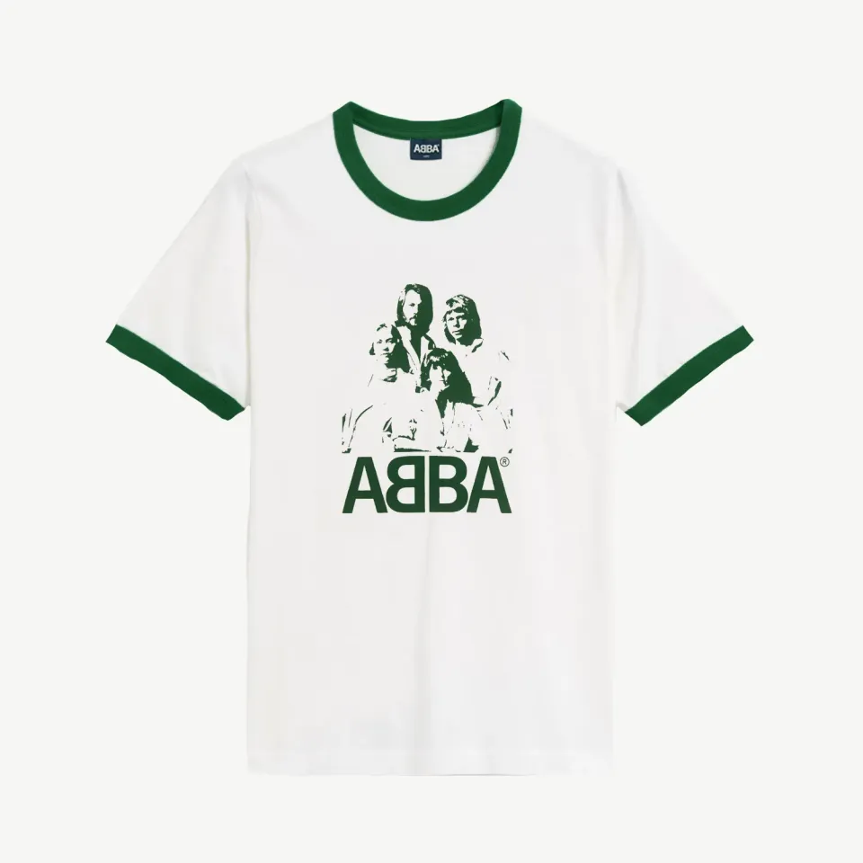 ABBA Ringer maglietta off-white verde Gimme