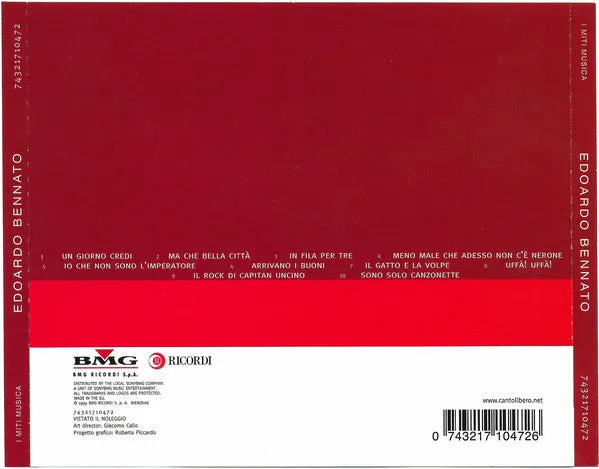 Edoardo Bennato compilation CD pop rock