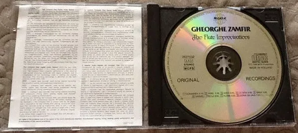 Gheorghe Zamfir Pan Flute Improvisations CD folk