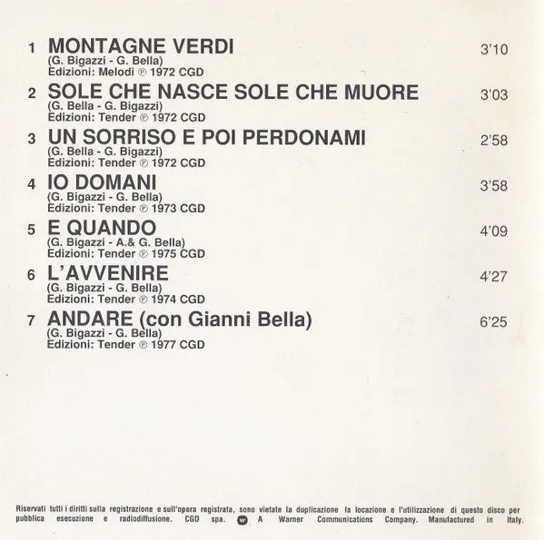 Marcella Bella Le Più Belle Canzoni CD compilation