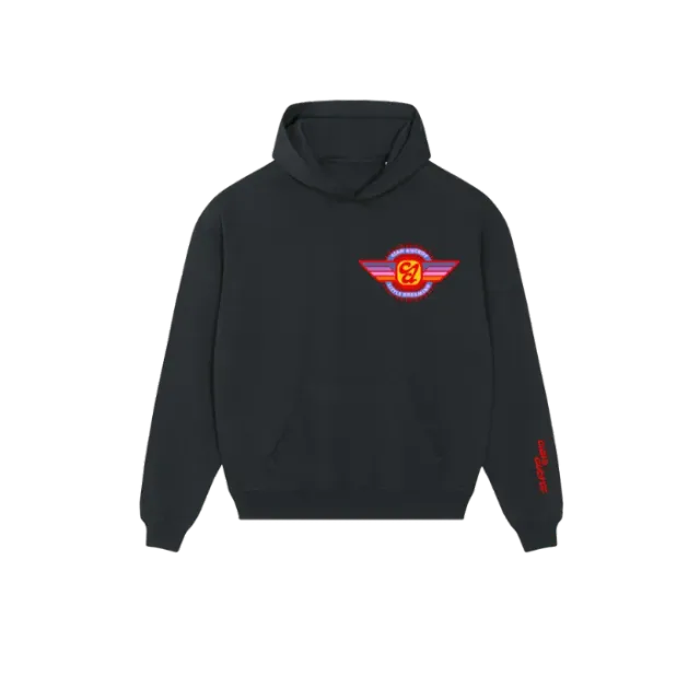 Little Dreaming felpa cappuccio nera logo 솜