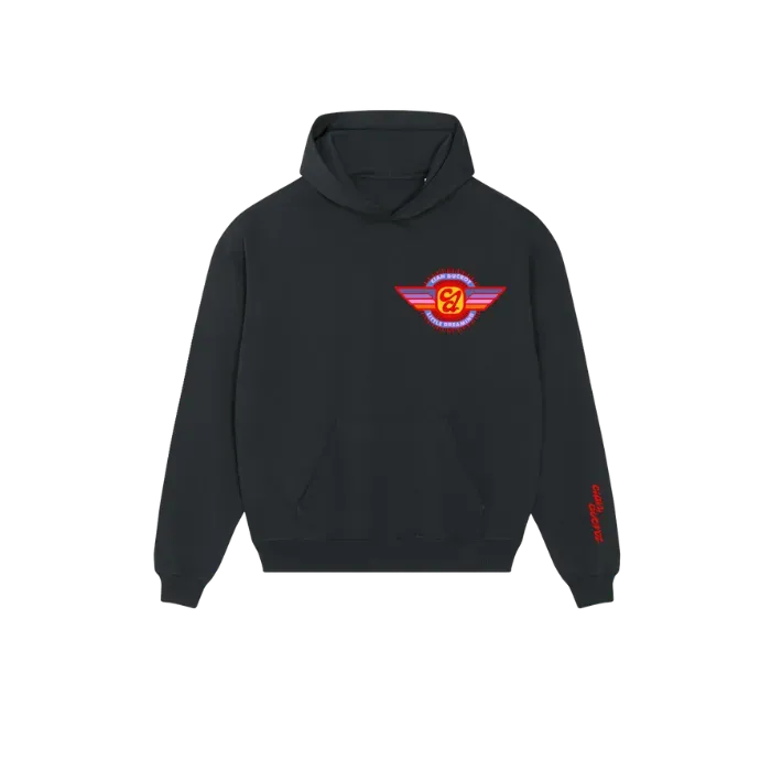 Little Dreaming felpa cappuccio nera logo 솜