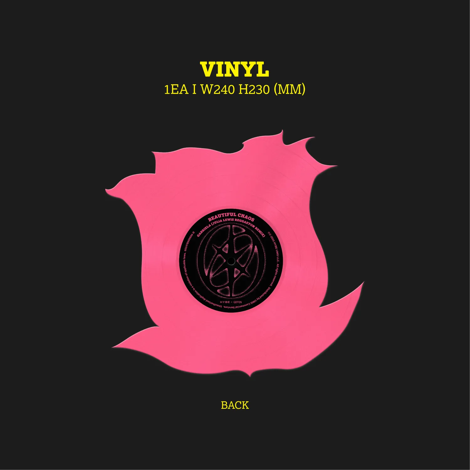 KATSEYE Gabriela vinile 7" sagomato rosa limited