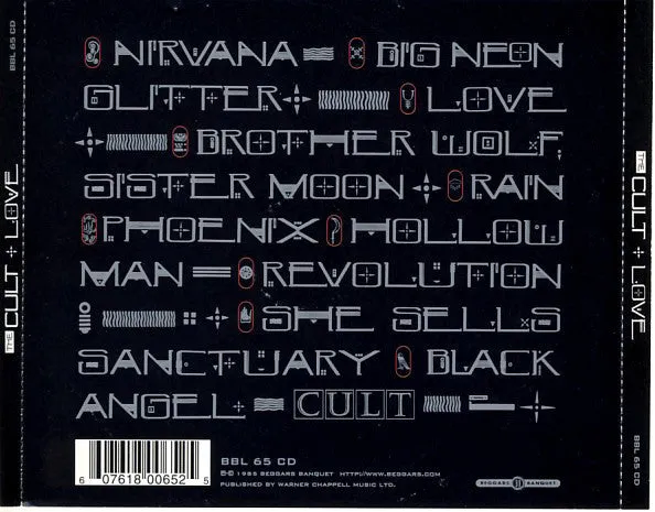 The Cult Love CD ristampa 2000 goth rock