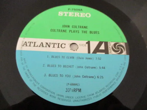 John Coltrane Plays The Blues vinile LP ristampa NM