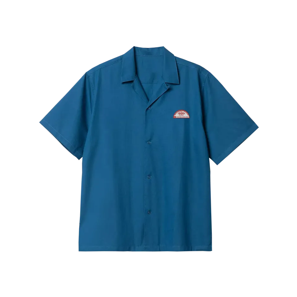 Polydor Sam Fender Blue Shirt camicia blu badge S-XL
