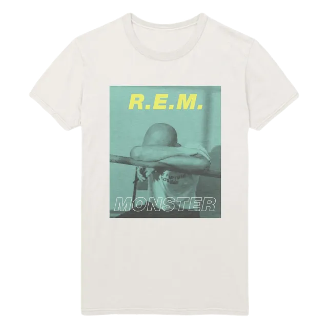 R.E.M. Monster maglietta vintage white cotone