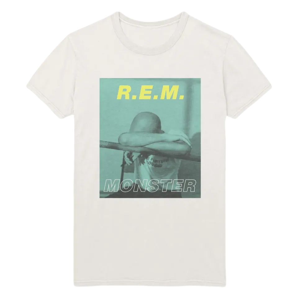 R.E.M. Monster maglietta vintage white cotone