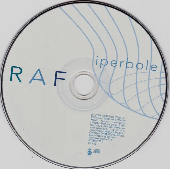RAF Iperbole CD Album Enhanced Europop VG+
