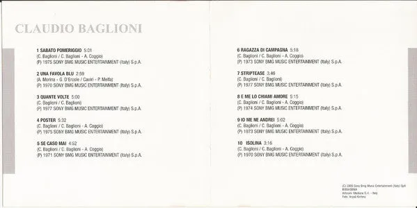 Claudio Baglioni Raccolta CD compilation 2006 10 brani