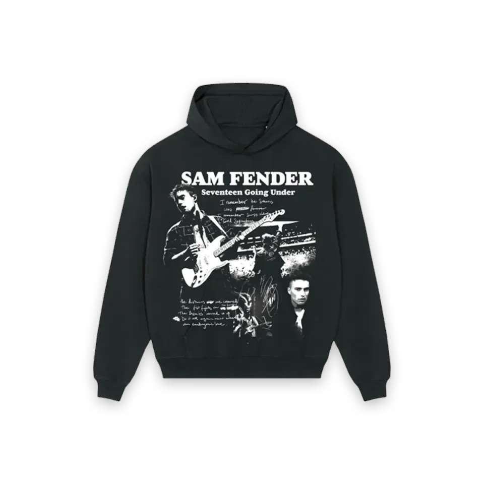 Sam Fender Seventeen Going Under felpa nera con cappuccio