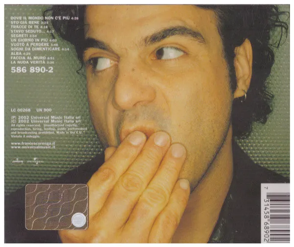 Francesco Renga Tracce CD album 2002 jewel case