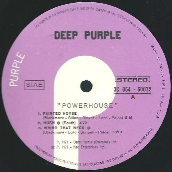 Deep Purple Powerhouse LP vinile usato VG+ Italia 1978