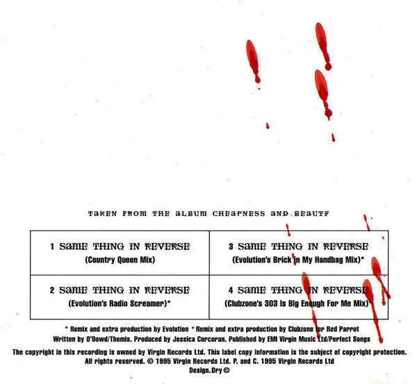 Boy George Same Thing In Reverse CD maxi house UK