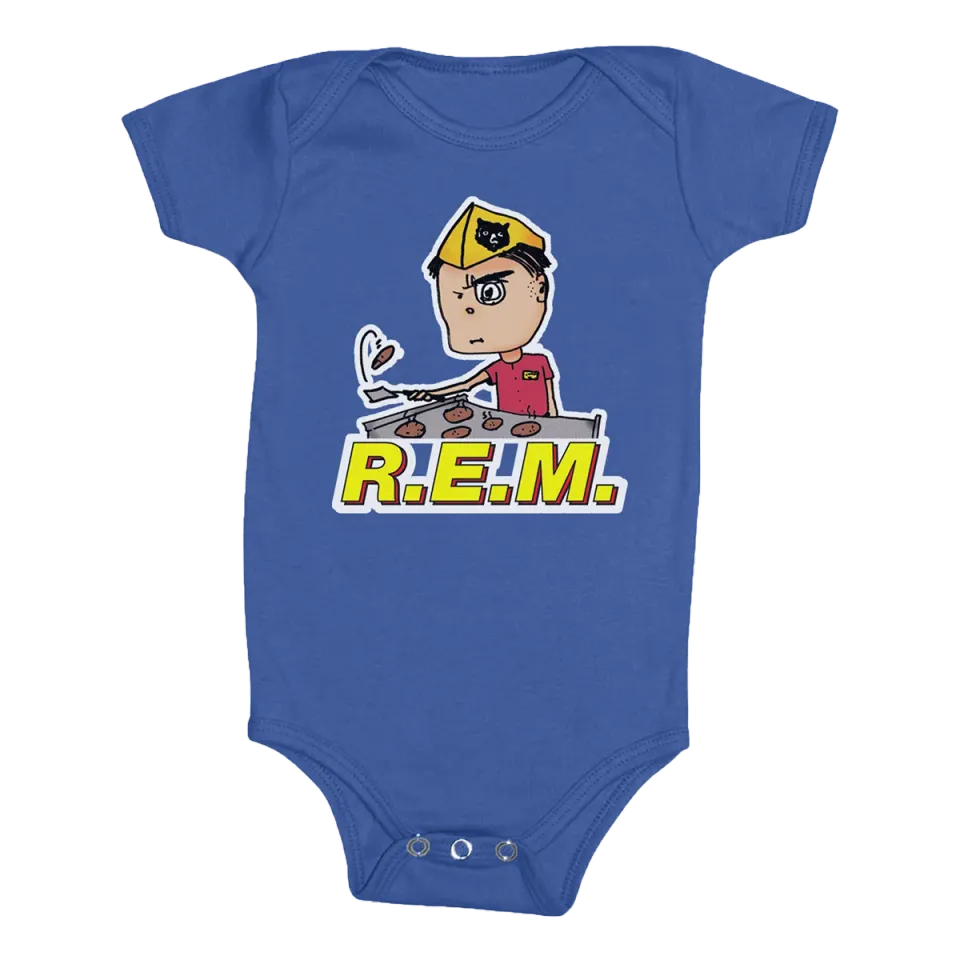 R.E.M. McJob body neonato blu royal cotone