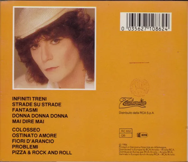 Renato Zero Soggetti Smarriti CD Album Zerolandia 1992