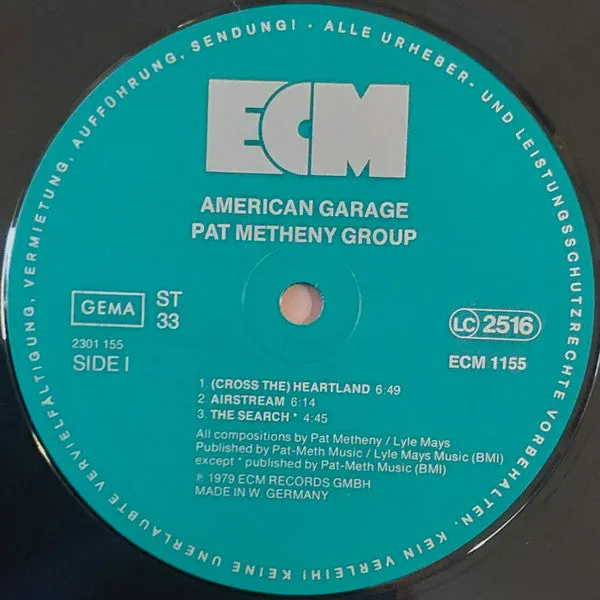 Pat Metheny Group American Garage LP vinile fusion