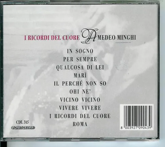 Amedeo Minghi I Ricordi Del Cuore CD usato VG+