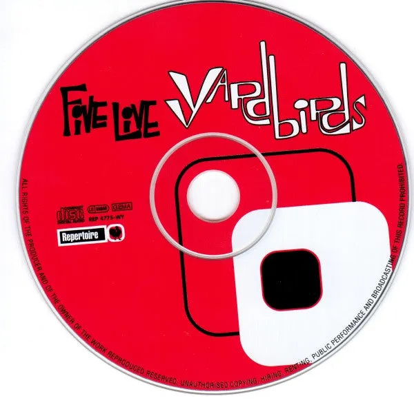 The Yardbirds Five Live Yardbirds CD digipak rimasterizzato live
