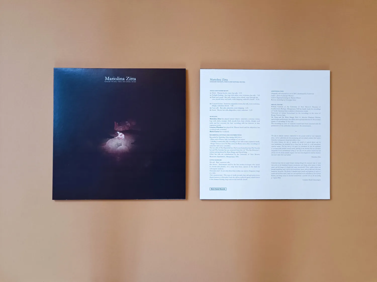 Mariolina Zitta Concert For Bats Voices And Natural Sounds vinile