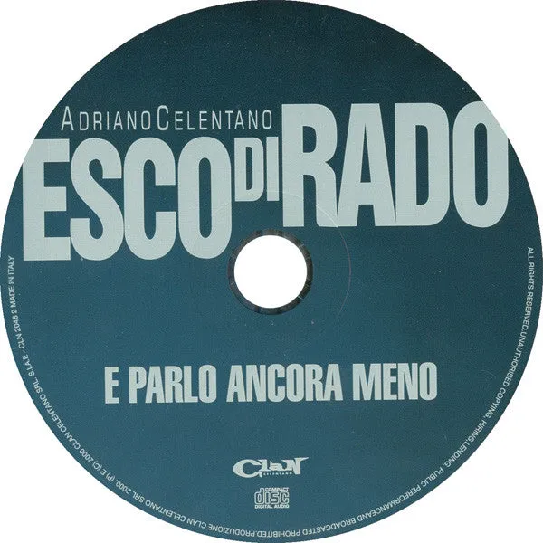 Adriano Celentano Esco Di Rado CD album digipak blu