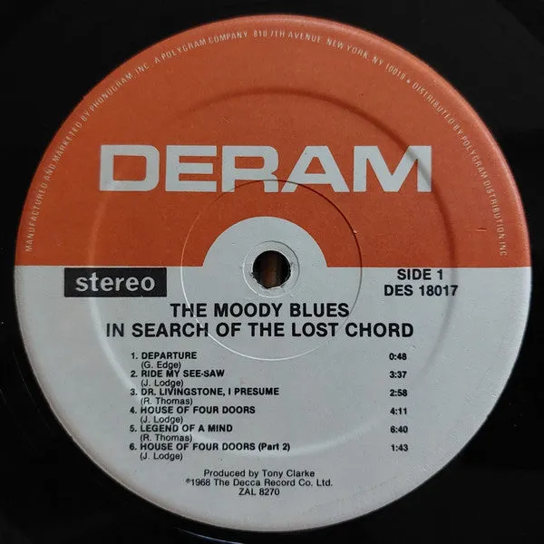 Moody Blues In Search Of The Lost Chord LP gatefold